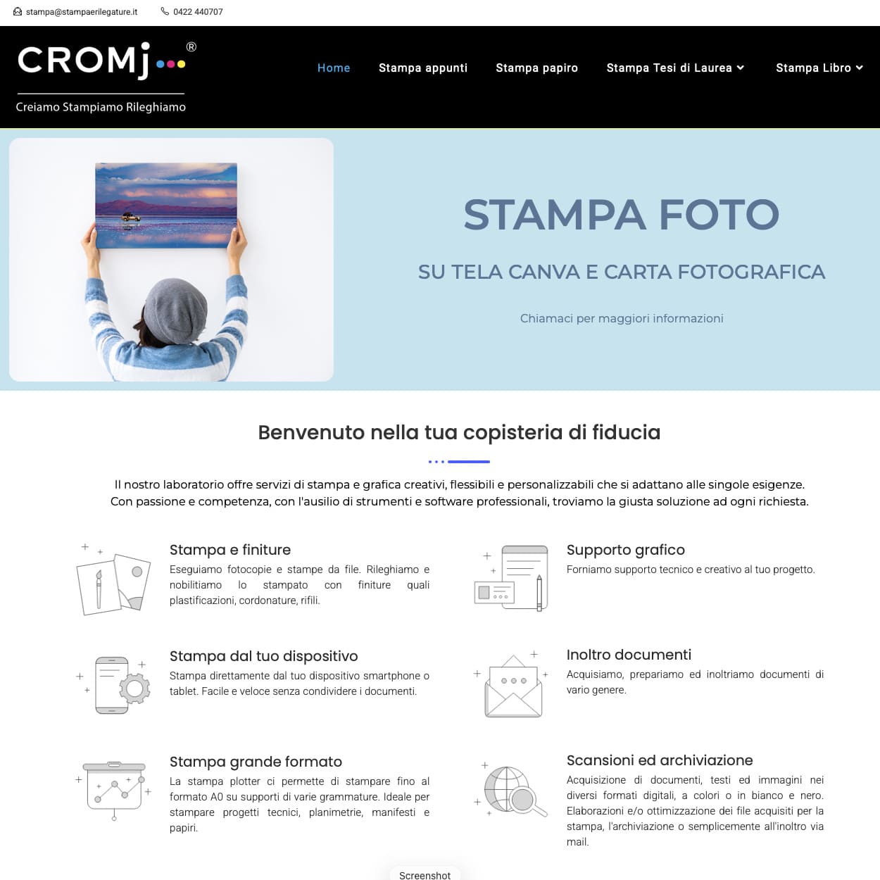 Sito CROMj – Stampa e rilegature